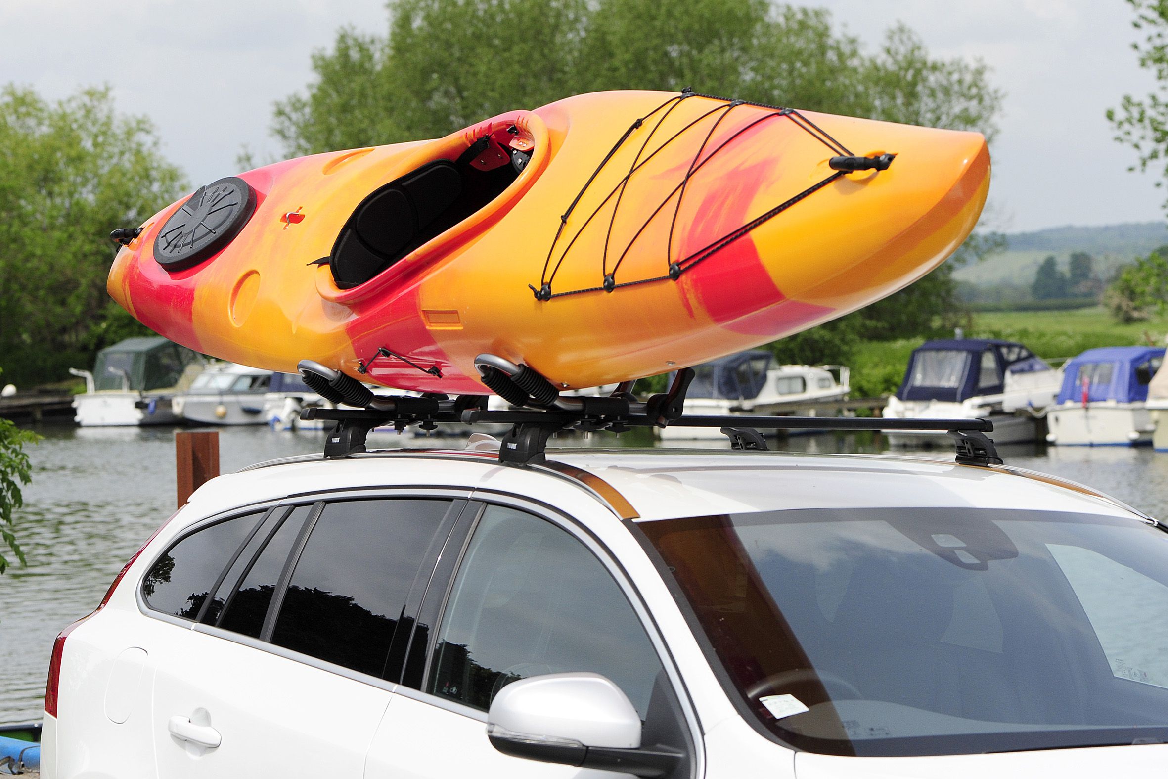Kayak Roof Carrier Large J Cradle - Hawk Folding J Rack - Image 12